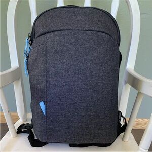 Backpack School or for hiking Heather Black 13”x9”x5”Detachable Waist Strap
